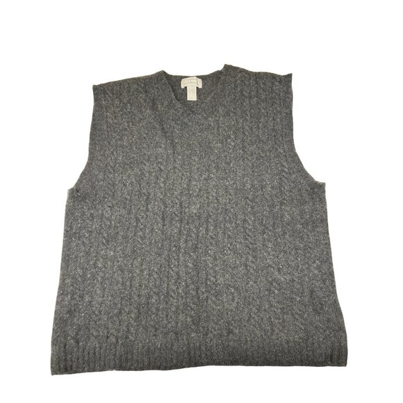 Old Navy Womens Sweater Vest XL Dark Gray Lambswool Sleeveless Preppy Winter - Picture 1 of 4